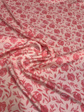 Blush Floral Bouquet — Italian Silk Satin fabric, TG-283
