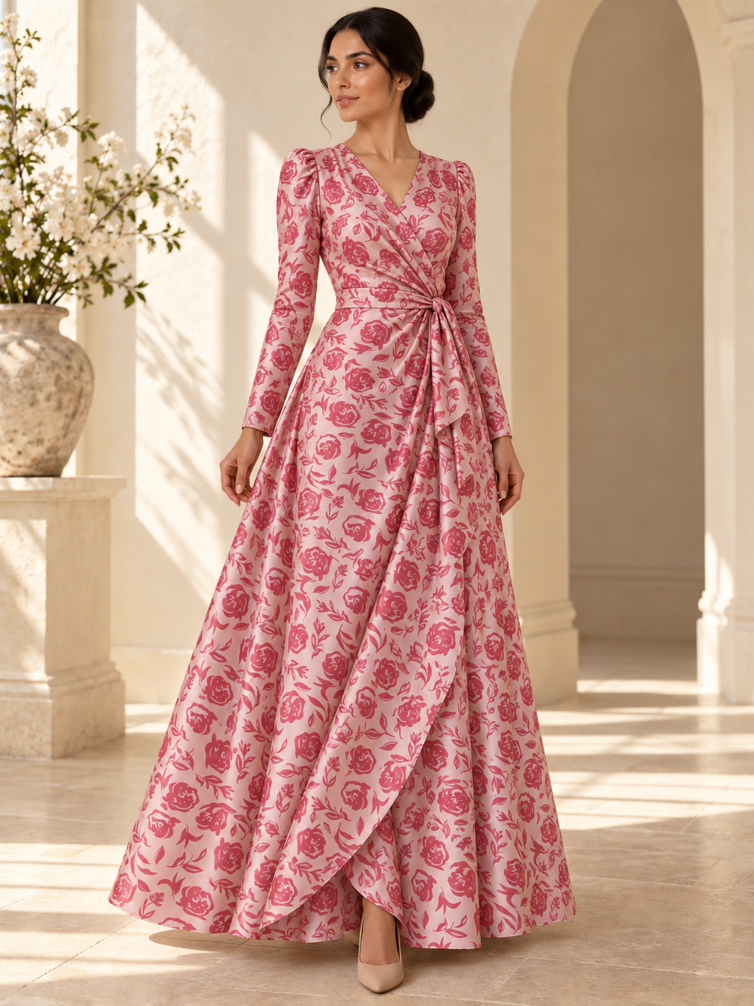 TG-283 — AI model styling illustration based on the original fabric; fabric sold separately, garment not included.