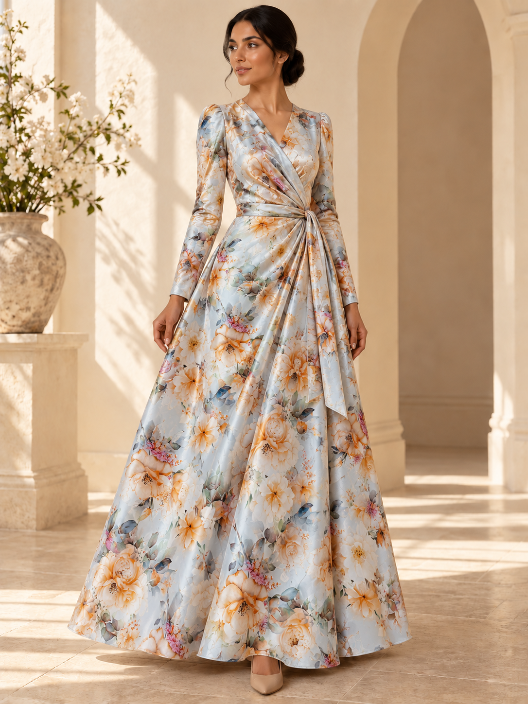 TG-290 — AI model styling illustration based on the original fabric; fabric sold separately, garment not included.