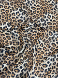 Caramel Leopard — Italian Silk Satin fabric, TG-291