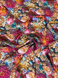 Jewel Ornamental Paisley — Italian Silk Satin fabric, TG-292