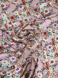 Blush Flower Branch — Italian Silk Satin fabric, TG-293