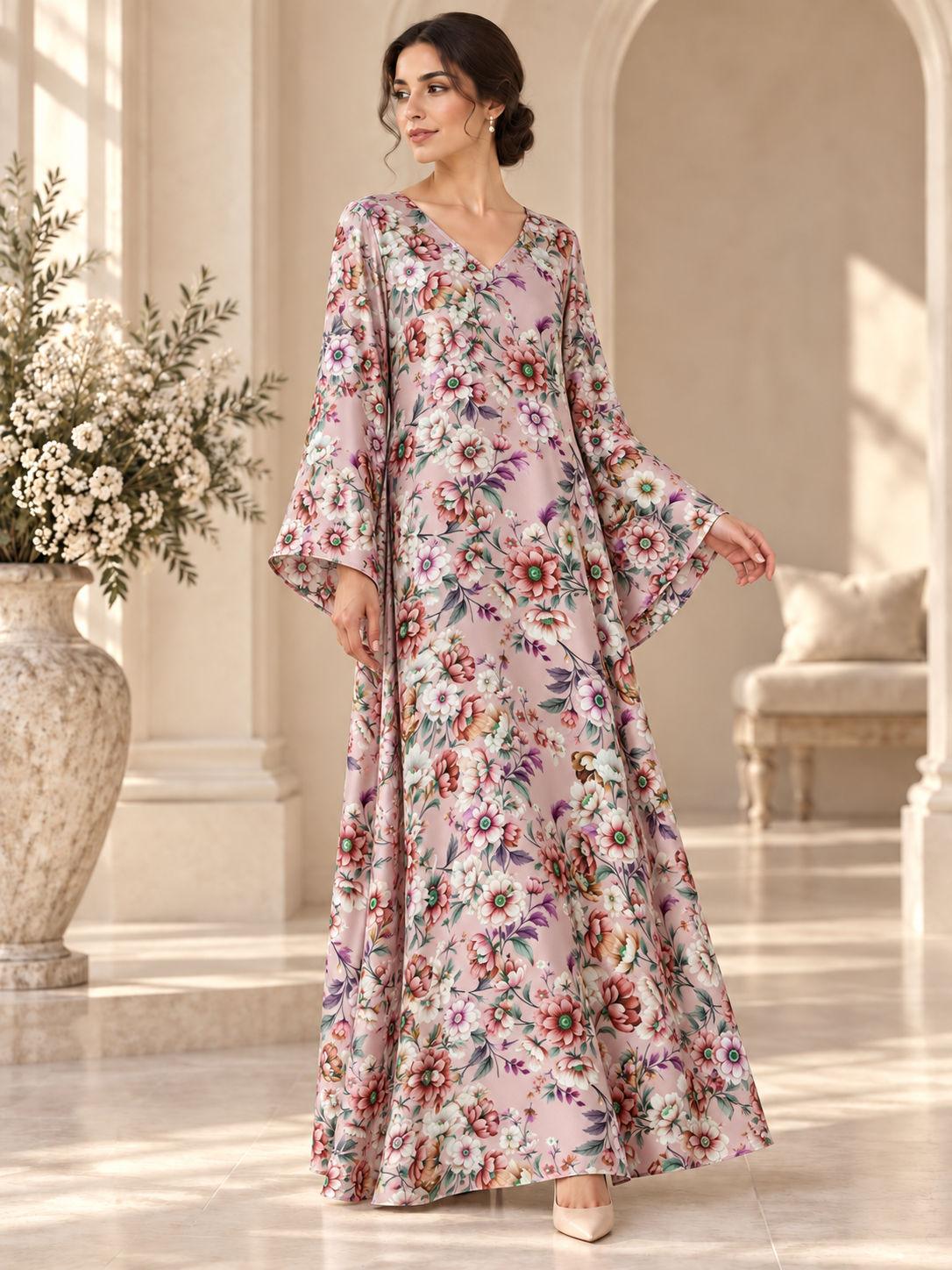 TG-293 — AI model styling illustration based on the original fabric; fabric sold separately, garment not included.