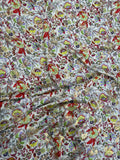 Olive Rose Floral Scatter — Italian Silk Jacquard Lurex fabric, TG-306