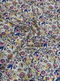 Pearl Violet Floral Scatter — Italian Silk Jacquard Lurex fabric, TG-308