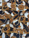 Black Gold Equestrian — Italian Silk Jacquard Lurex fabric, TG-311