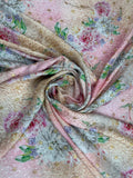 Pastel Floral Wash — Italian Silk Jacquard Lurex fabric, TG-316