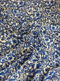 Midnight Silver Mini Floral — Italian Silk Jacquard Lurex fabric, TG-326