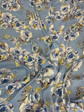 Slate Gold Blossom — Italian Silk Jacquard Lurex fabric, TG-336