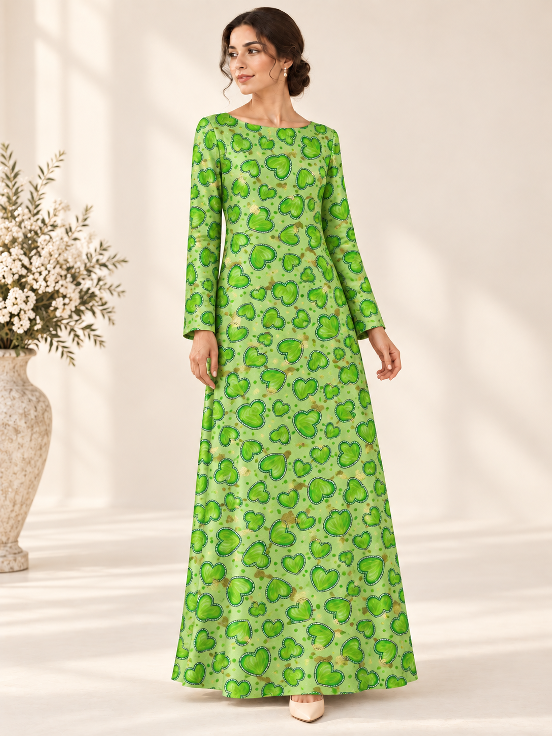 TG-339 — AI model styling illustration based on the original fabric; fabric sold separately, garment not included.