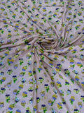 Pearl Lilac Floral Sprig — Italian Silk Jacquard Lurex fabric, TG-341