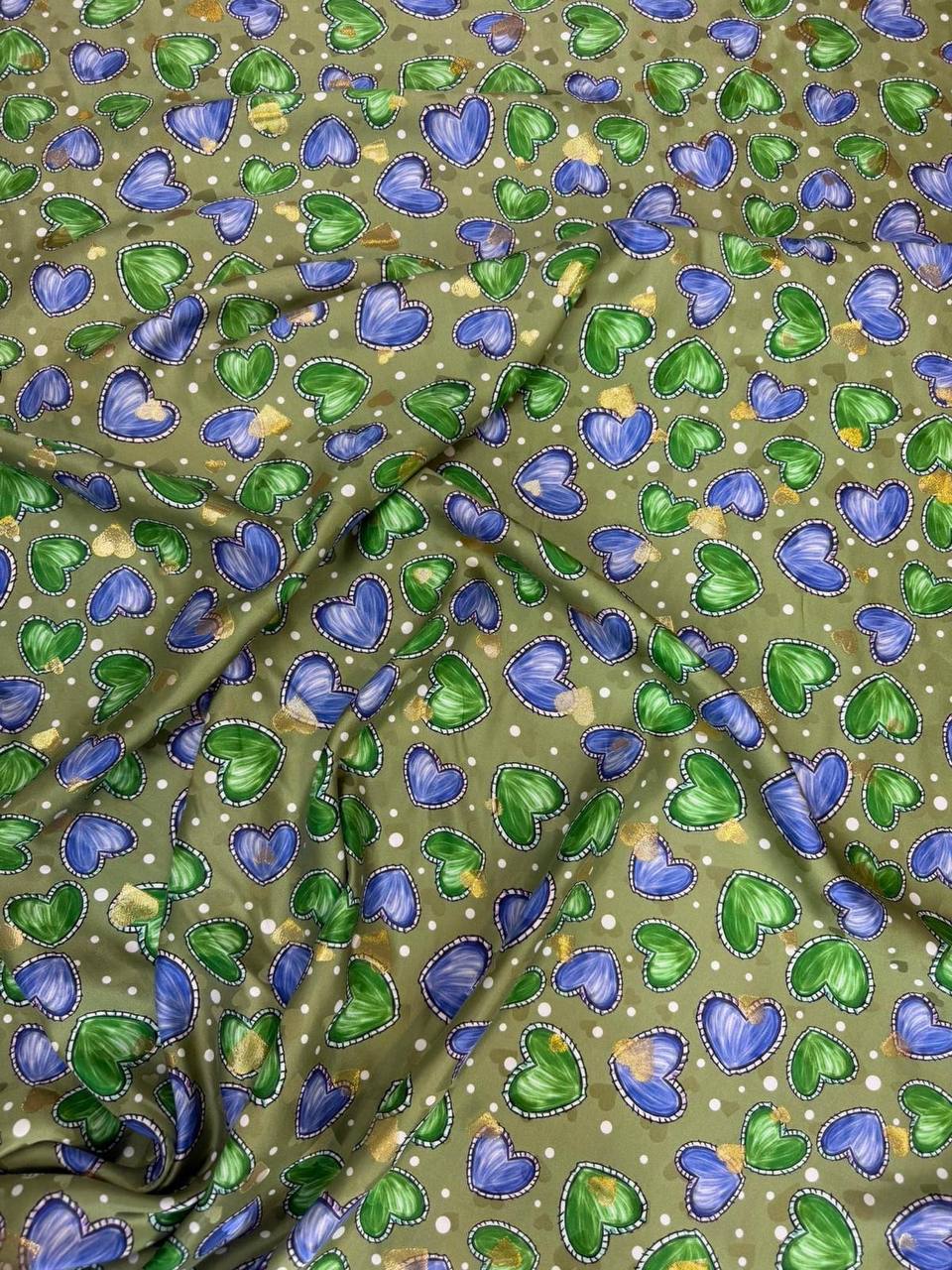 Olive Violet Mini Floral — Italian Silk Jacquard Lurex fabric, TG-343