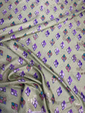 Pearl Violet Diamond — Italian Silk Jacquard Lurex fabric, TG-359