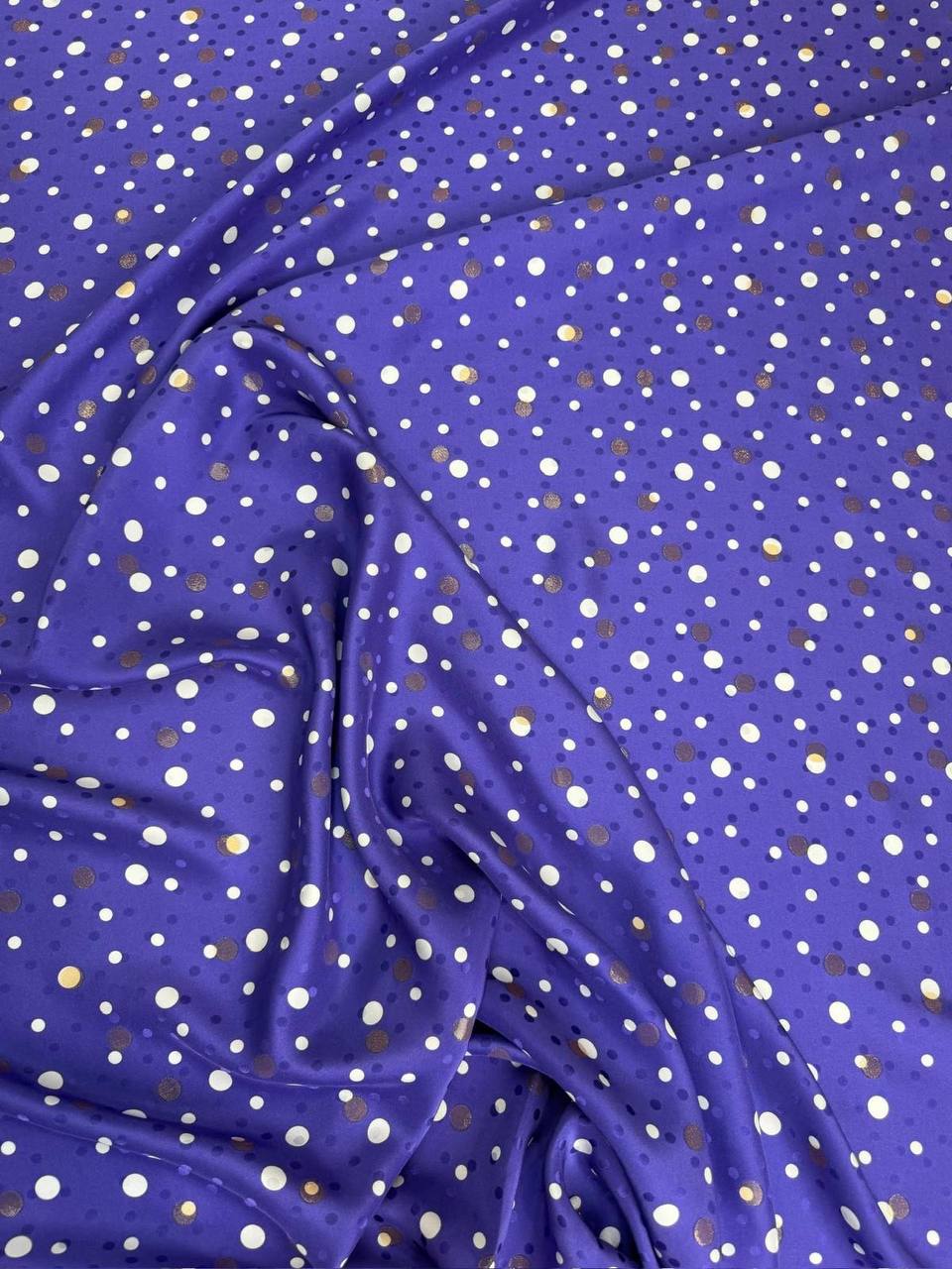Violet Ivory Dot — Italian Silk Jacquard Lurex fabric, TG-360