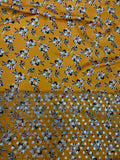 Amber Blue Floral coordinating jacquard and chiffon fabrics, sold separately; original fabric photograph.