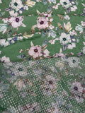 Sage Pink Blossom coordinating jacquard and chiffon fabrics, sold separately; original fabric photograph.