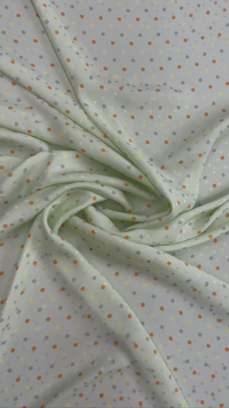 Celadon Confetti Italian silk jacquard TG-019 — original fabric movement