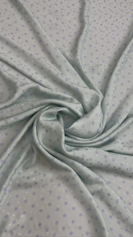 Grey Lilac Dot — Italian Silk Jacquard | TG-043